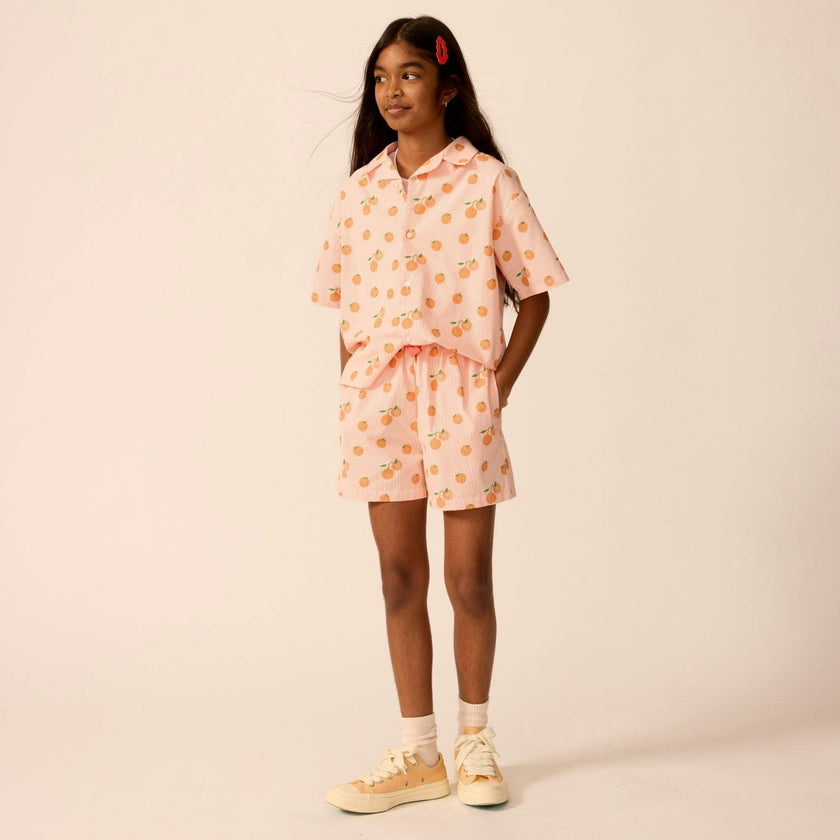 Bowling Shirt in Clementine