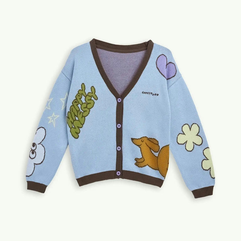 children's cotton cardigan - fun icons