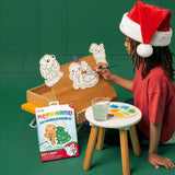Playful Painters Easy Watercolor Painting Kit - Merry & Bright - 12 Cards 12 Palettes 1 Paintbrush