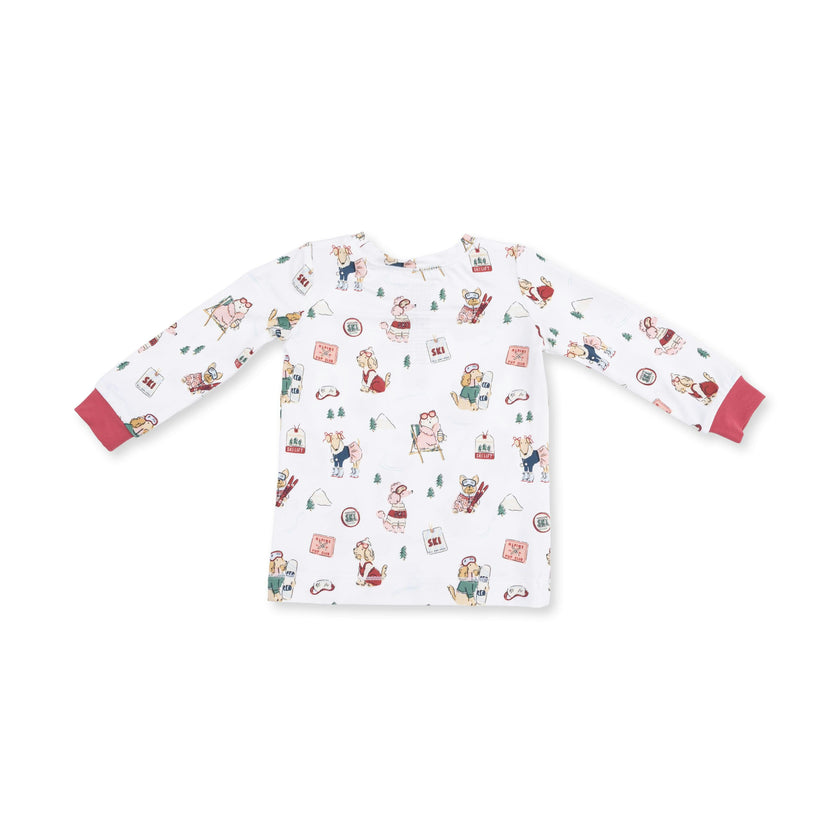 Winter Sports Dogs Pink - Long Sleeve Loungewear Set