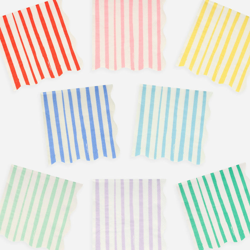 Mixed Stripe Small Napkins