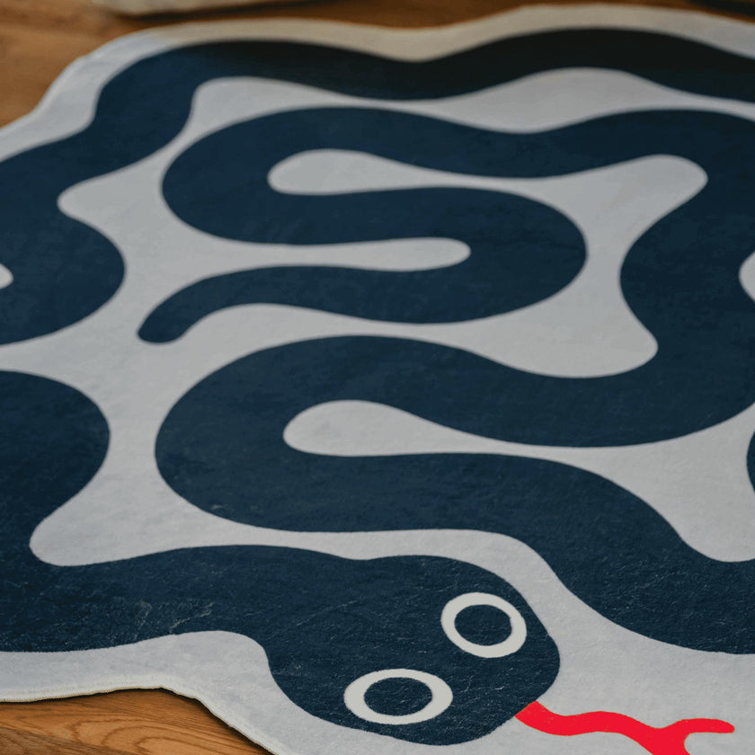 Spiral Snake Design Rug by Johann Banta