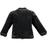 Velvet Bomber-Style Cardigan