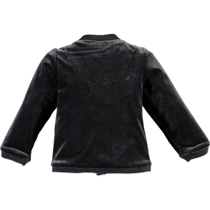 Velvet Bomber-Style Cardigan