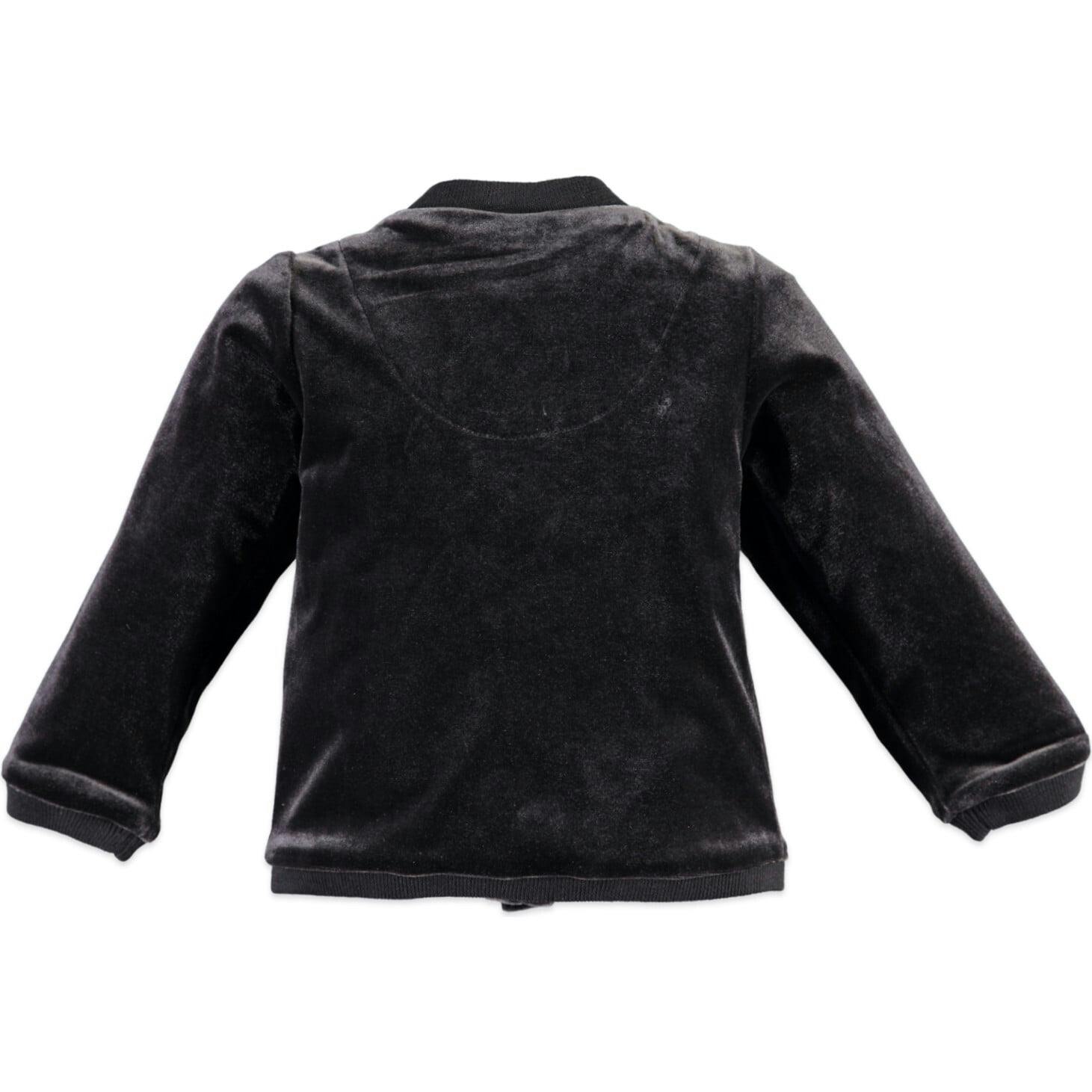 Velvet Bomber-Style Cardigan