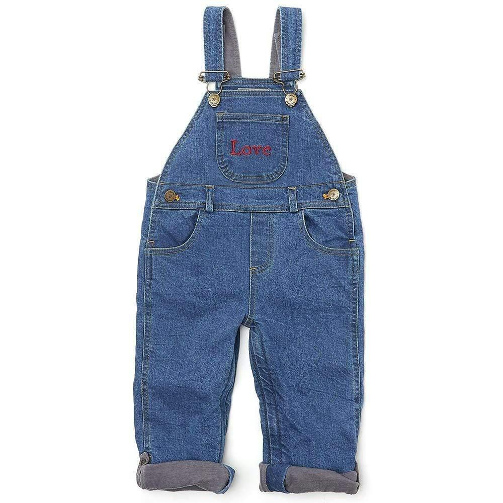 Stonewash LOVE Denim Overalls