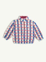 children's merino wool kangaroo jacket - pink & cobalt