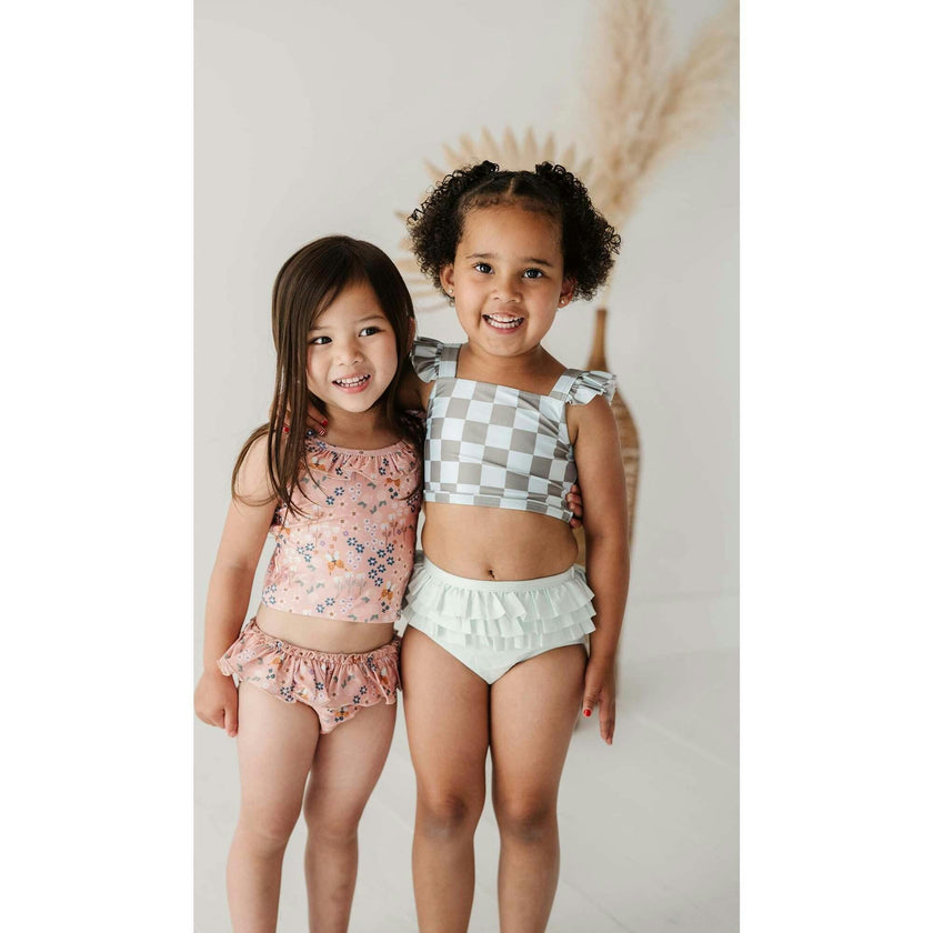 Girl's Two-Piece Tankini Swimsuit Burlwood