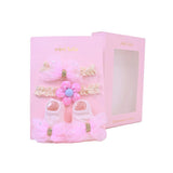 Pink Bow Gold Accent Flower Gift Set