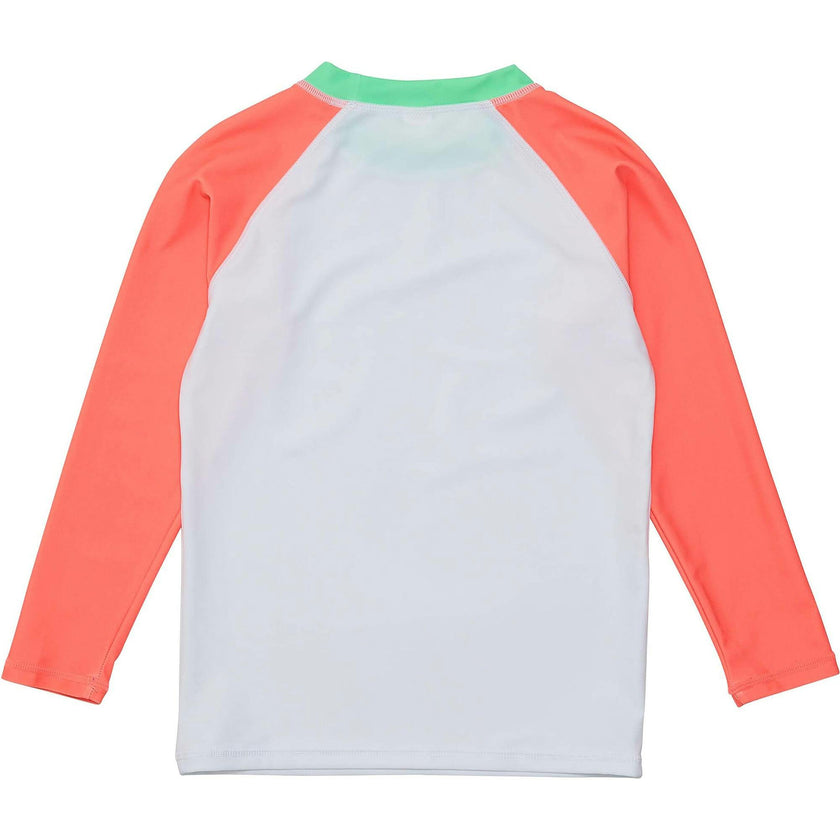 Crew Neck Contrast Long Raglan Sleeve Sustainable Rashguard