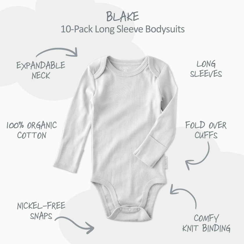BLAKE 10-Pack Long Sleeve Bodysuit
