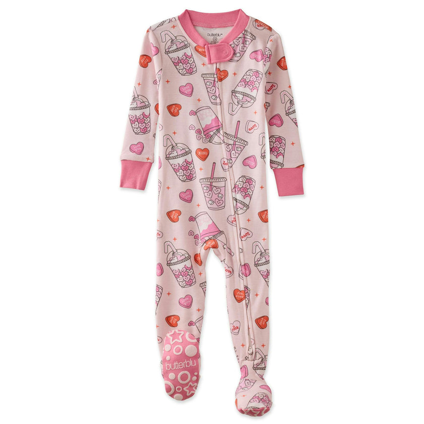 CRUZ Snug Fit Footed Baby Girls Pajamas