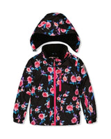 Two Piece Play Snowsuit Black Rose Print