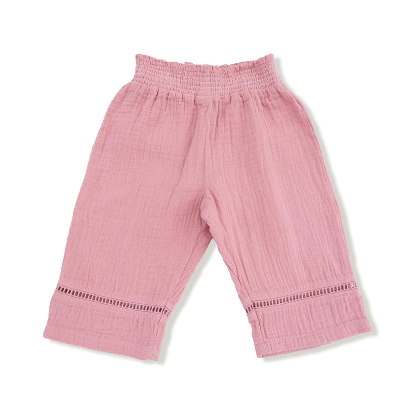 Rose Elegance - Smocked Waist Pants