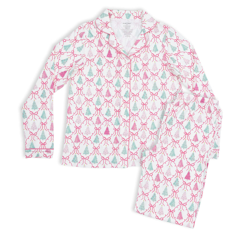Bow Trellis Tree - Adult Long Sleeve Coat Style with Pants