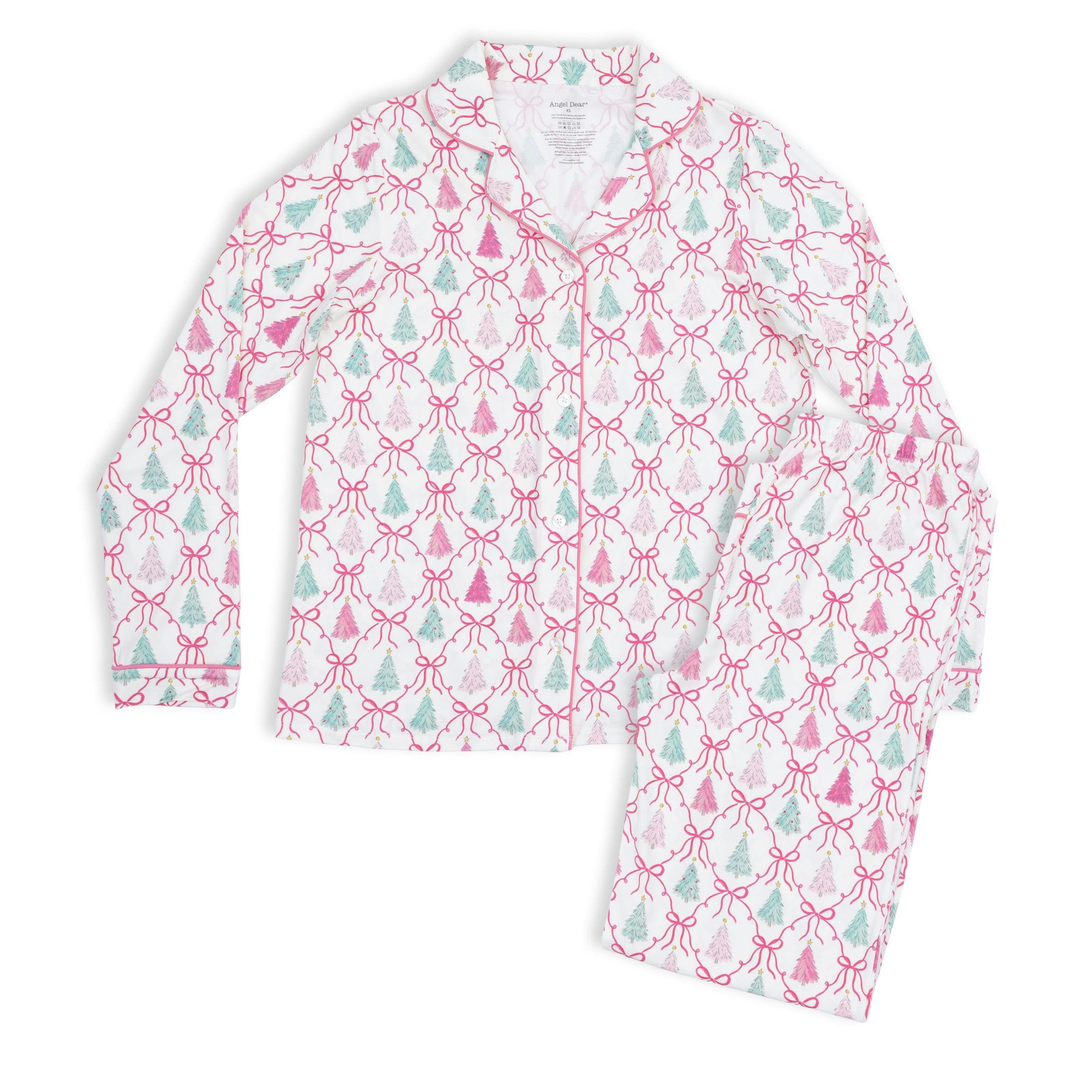 Bow Trellis Tree - Adult Long Sleeve Coat Style with Pants