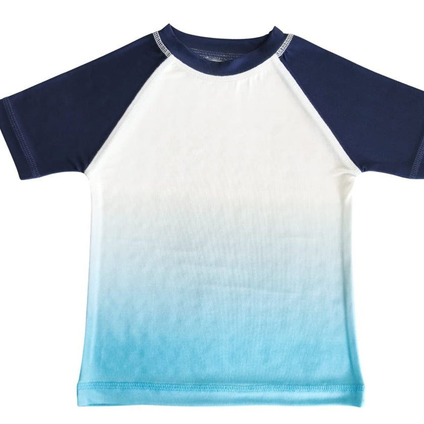 Kids Swim Turq Ombre Rash Guard