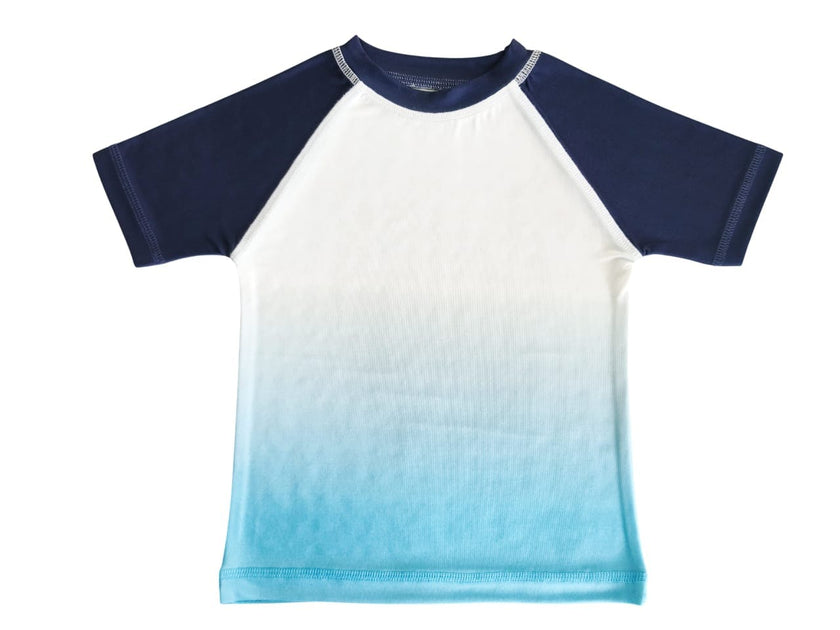Kids Swim Turq Ombre Rash Guard
