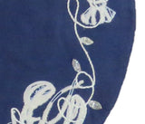 Handmade Lobsters Navy Blue Cotton Christmas Tree Skirt 60" Arcadia Home