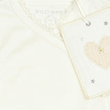 Crochet Trim Three Piece Set in Pearl