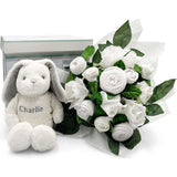 Hand Tied Baby Clothes Bouquet and Personalized
