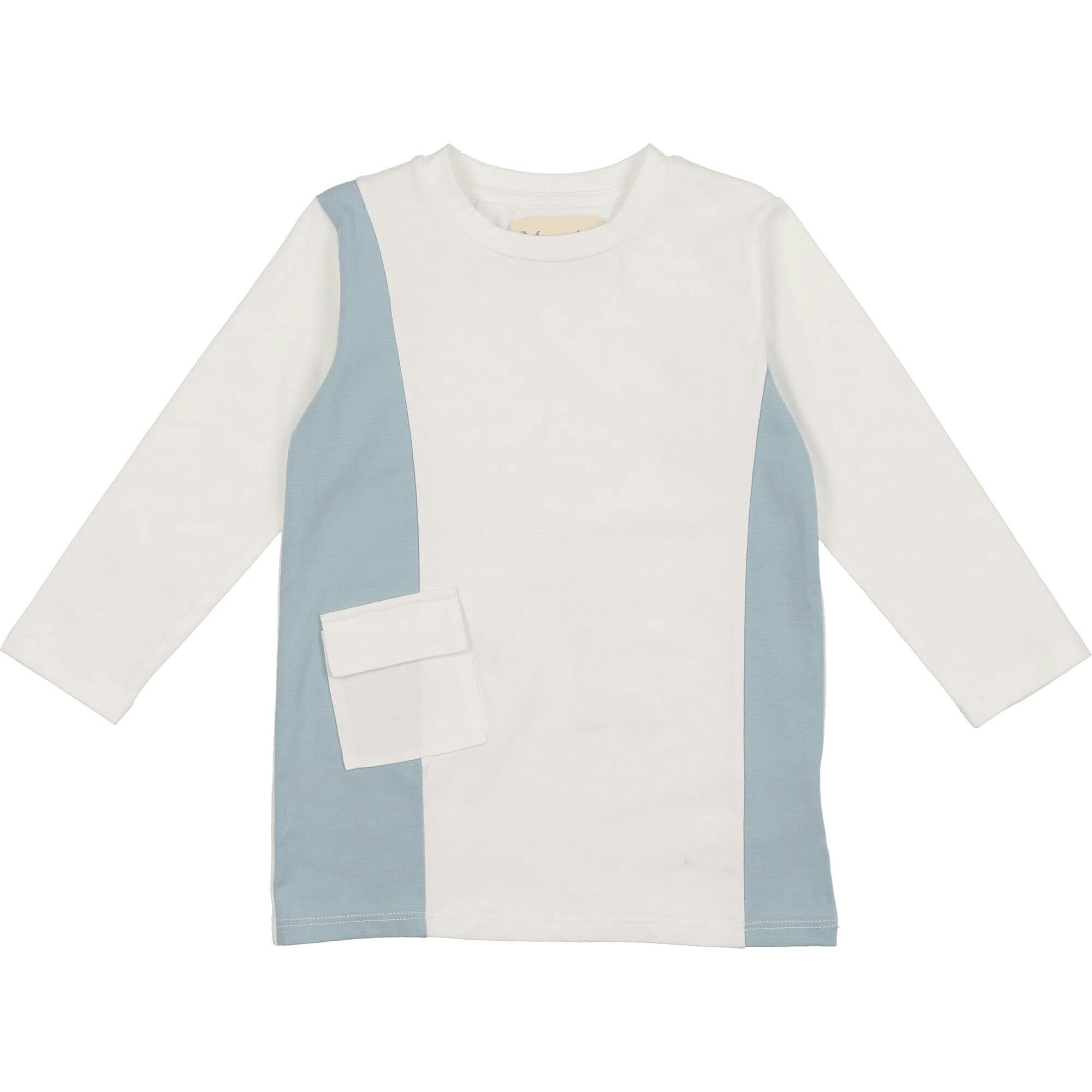 Colorblock Pocket 3-Quarter Sleeves Tee
