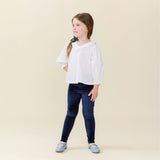 Girls Velour Legging - Navy