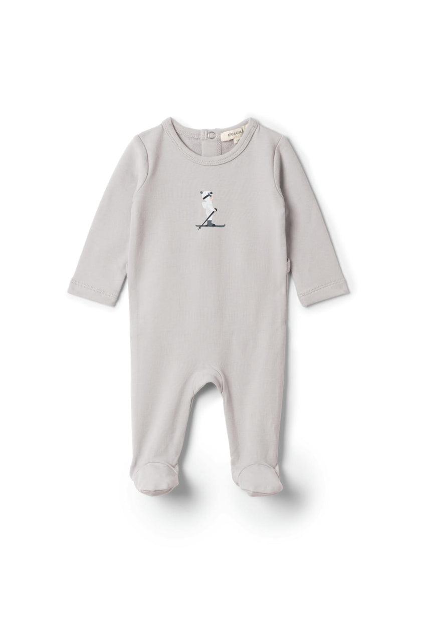 Skii Print Snap Front Fleece Romper