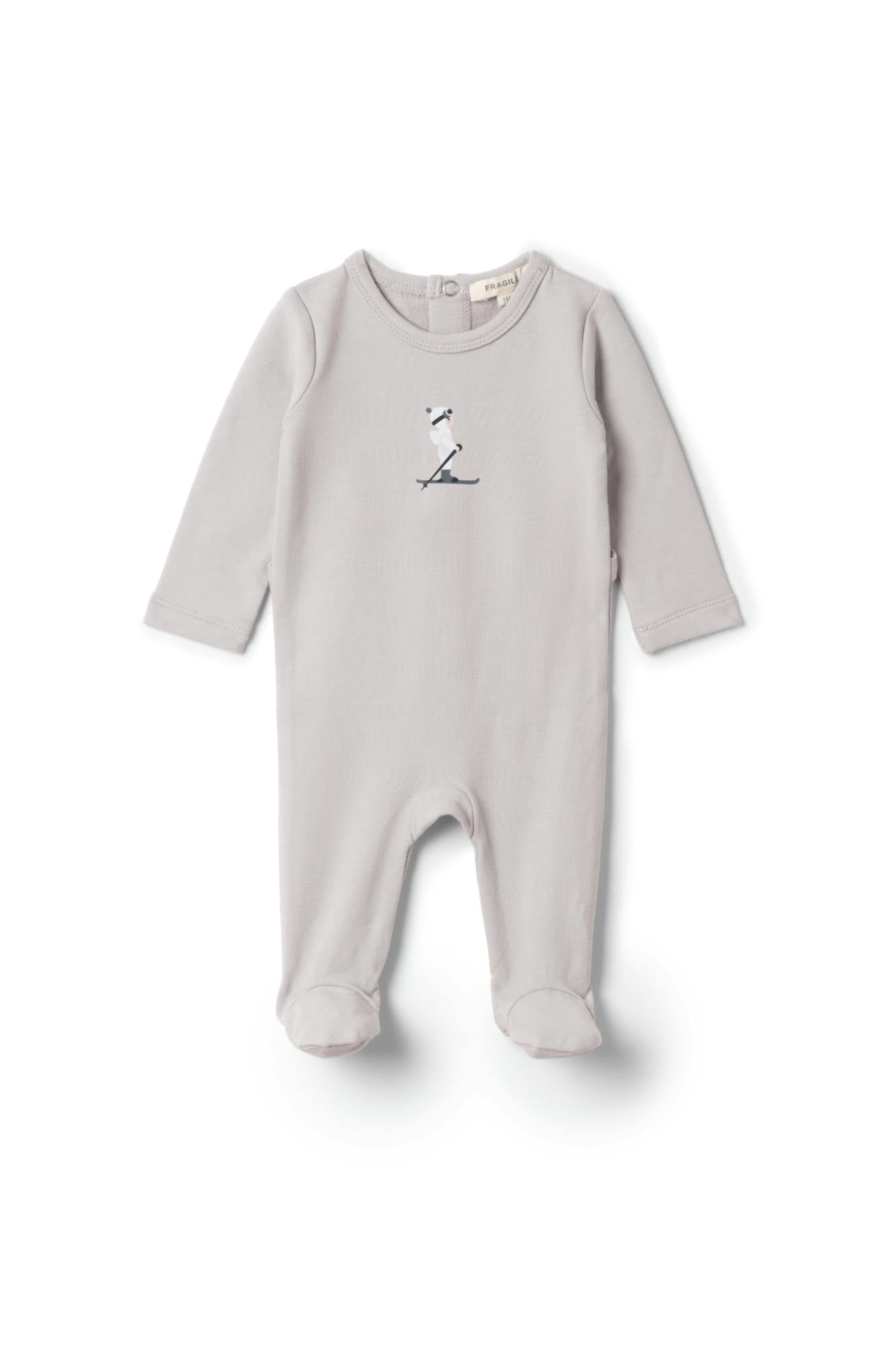 Skii Print Snap Front Fleece Romper