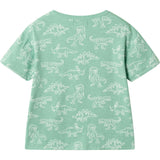 Boys Printed Henley Set | Green Dino