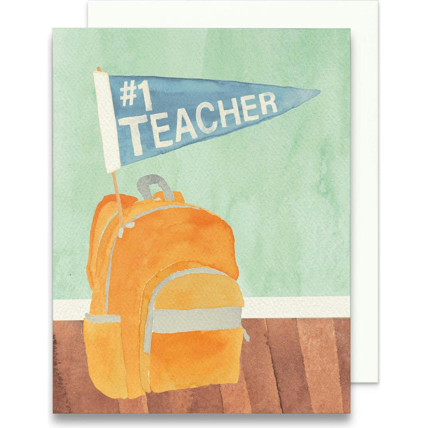 #1 Teacher Greeting Card