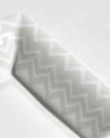 Tray Zig Zag Rectangular Large In Luxury Box White 8.5" X 6.75"