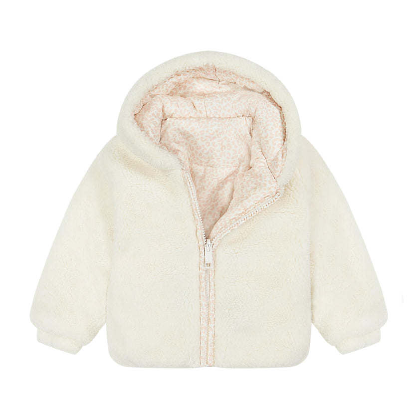 Teddy Bomber - Cream/Leopard