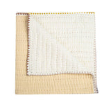 Kendi Beige Cotton Hand-Quilted Baby Blanket