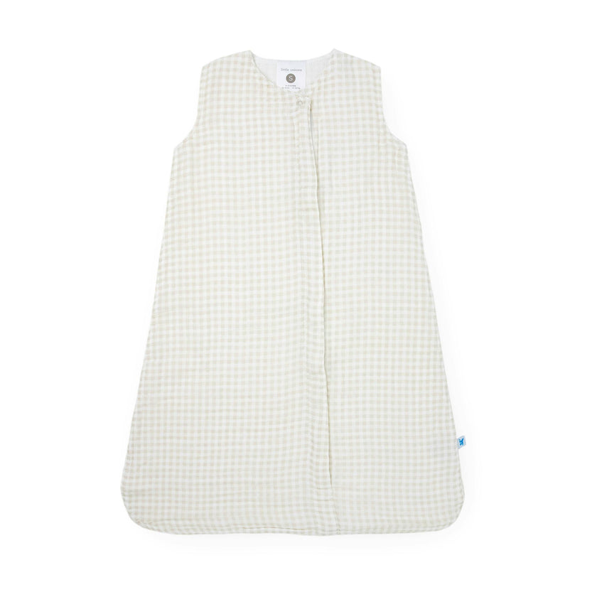Cotton Muslin Sleep Bag - Tan Gingham