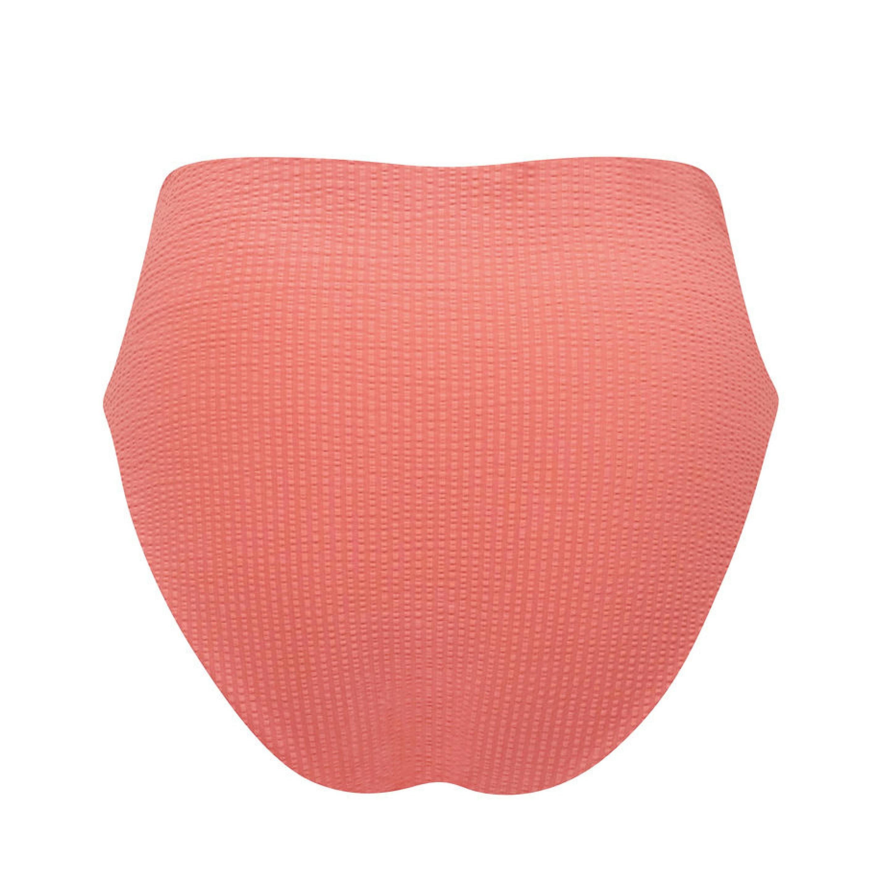 women's sailor red seersucker high waisted bikini bottom