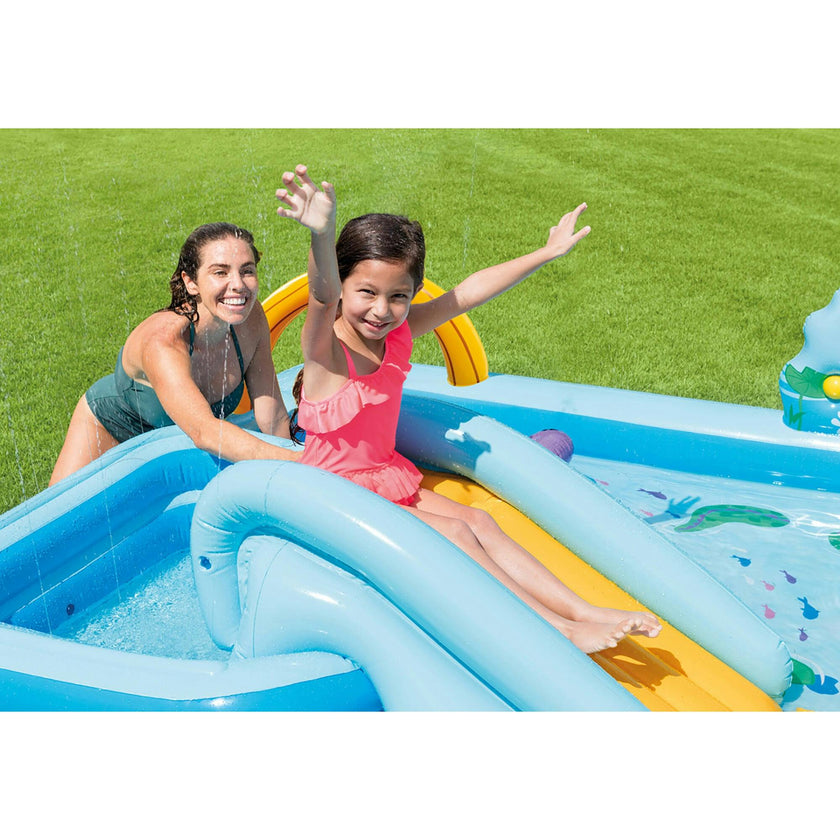 Inflatable Jungle Adventure Play Center Spray Kiddie Pool