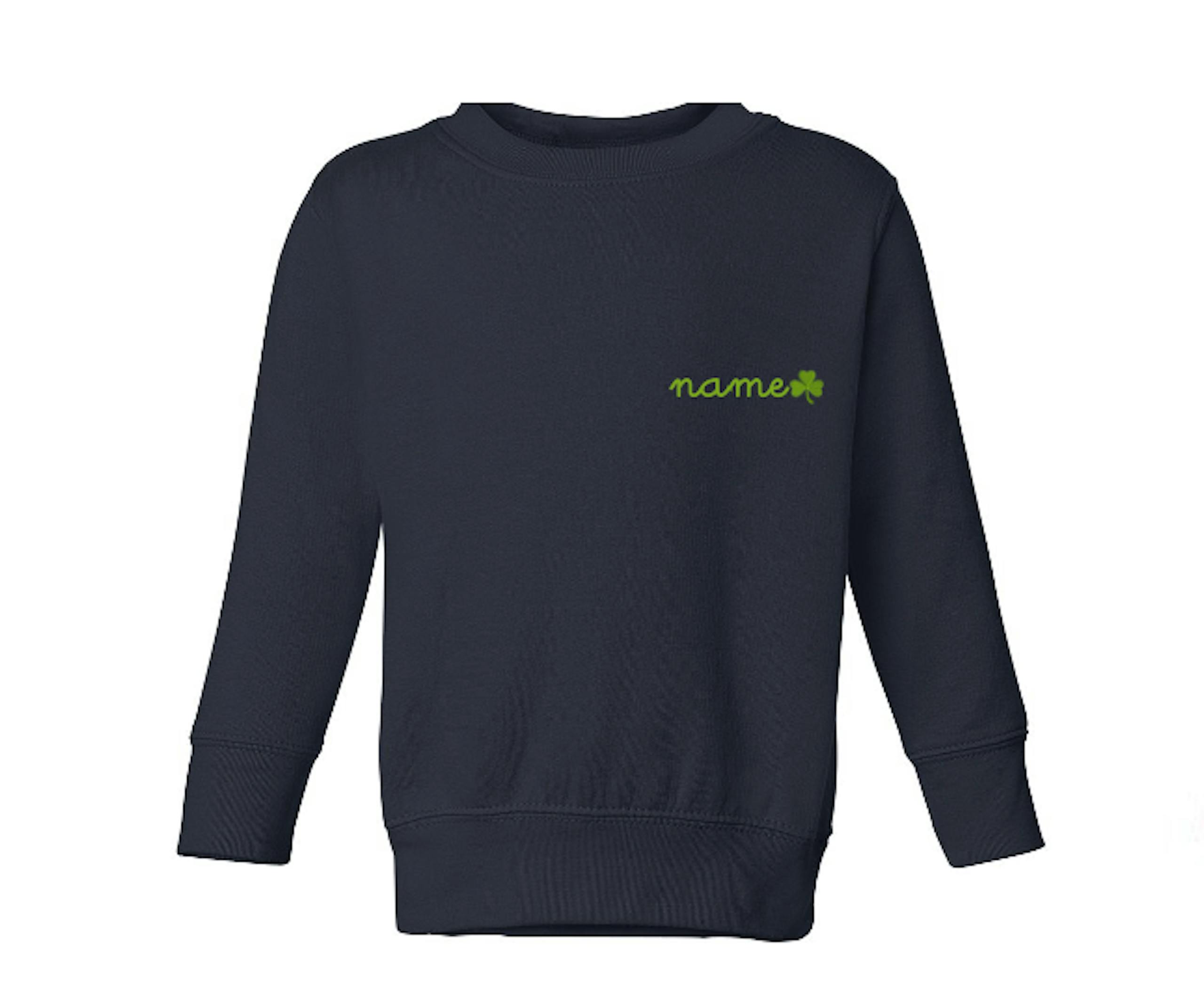 Shamrock Baby + Little Kid Classic Crewneck, Personalized