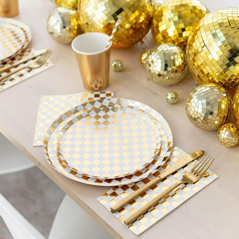 Check It! Gold Clash Dessert Plates