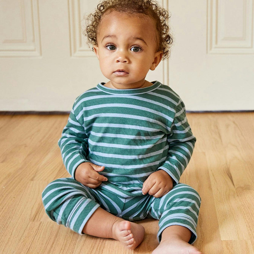 Andy Baby Legging, Forest Stripe