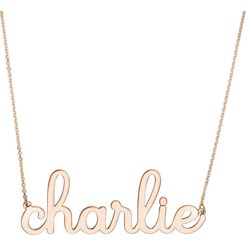 Doodle Script Nameplate Necklace