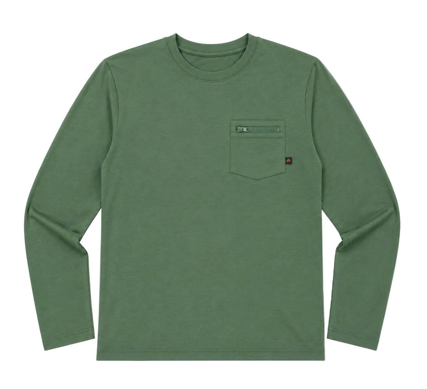 Mayfly Bamboo Long Sleeve Tee - Lab Field Green