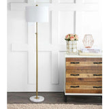 June 65" Adjustable Metal/Marble LED Floor Lamp
