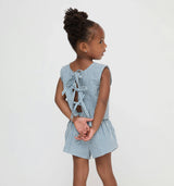 The Tiny Dylan Short Set - Lagoon Gingham