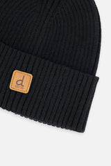 Ribbed Knit Hat Black