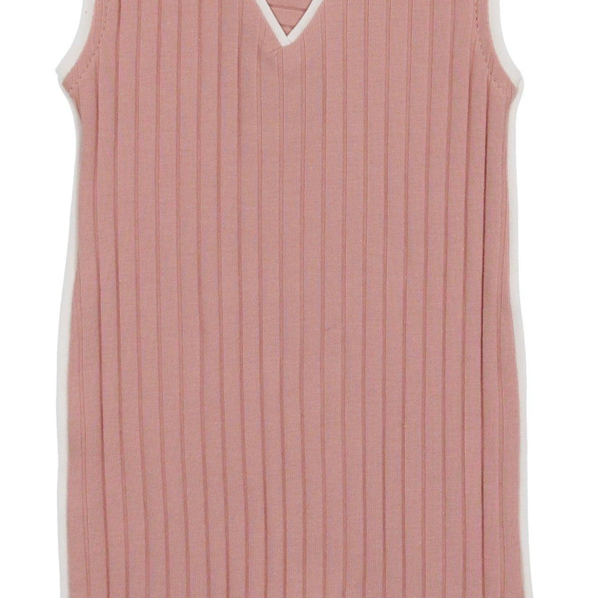 Piped Ribbed Romper
