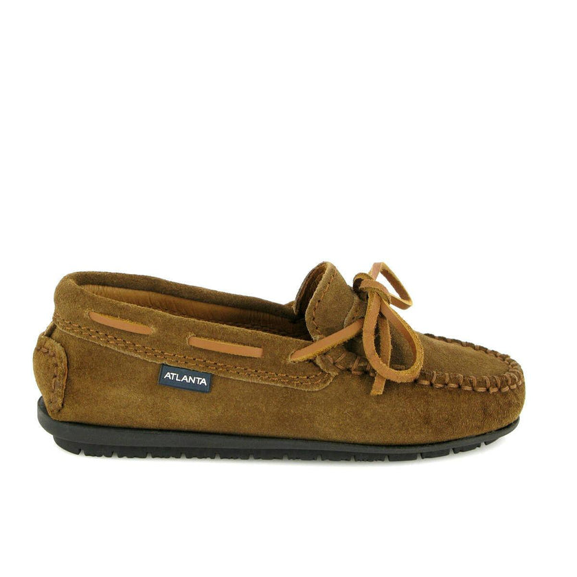 Suede Leather Laces Moccasins, Camel