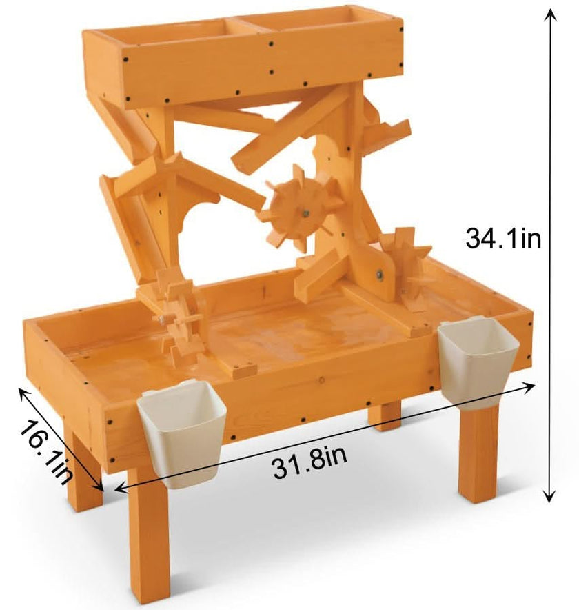Outdoor Wooden Water Table for Toddlers | Kids’ Sensory Play Station