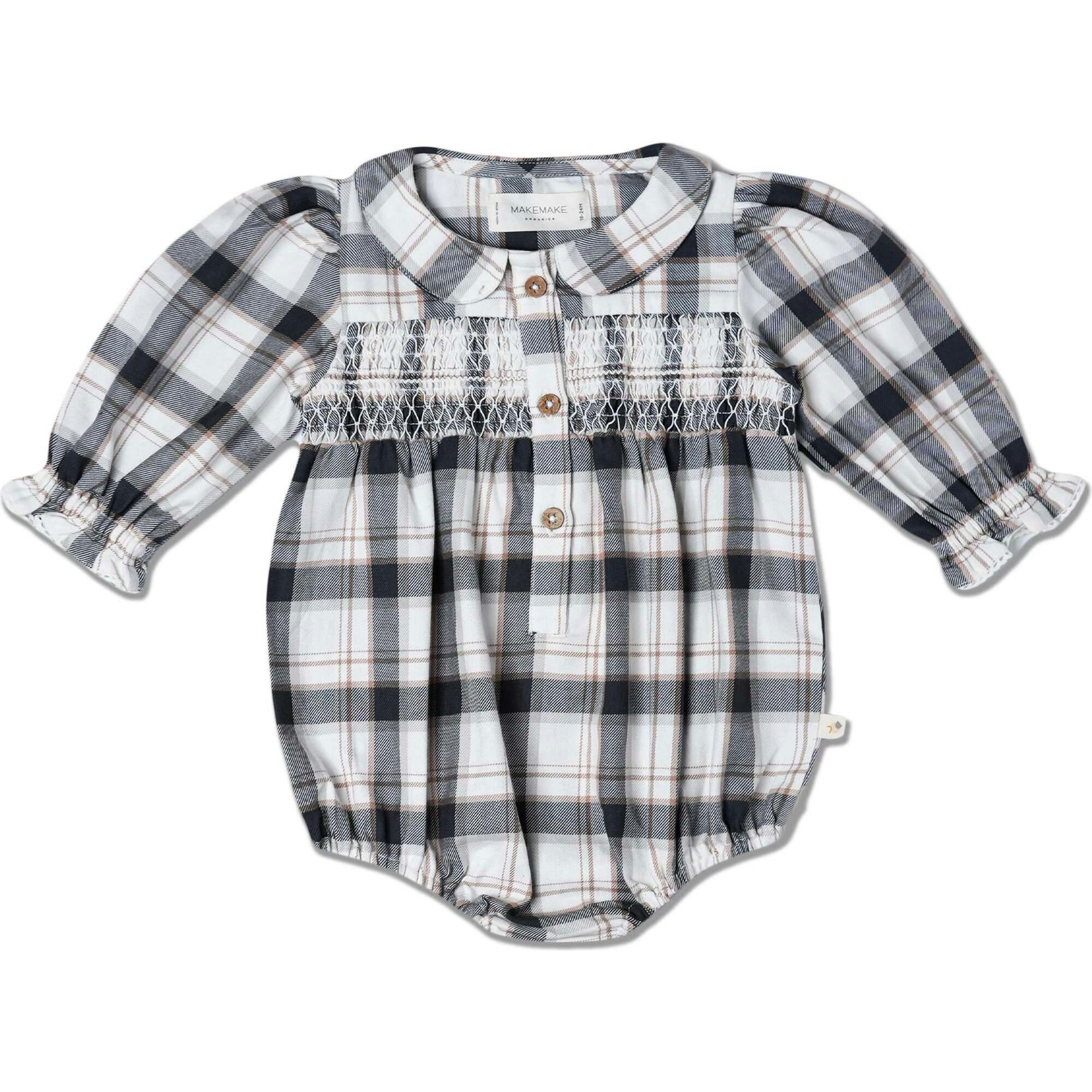 Organic Smocked Bubble Romper