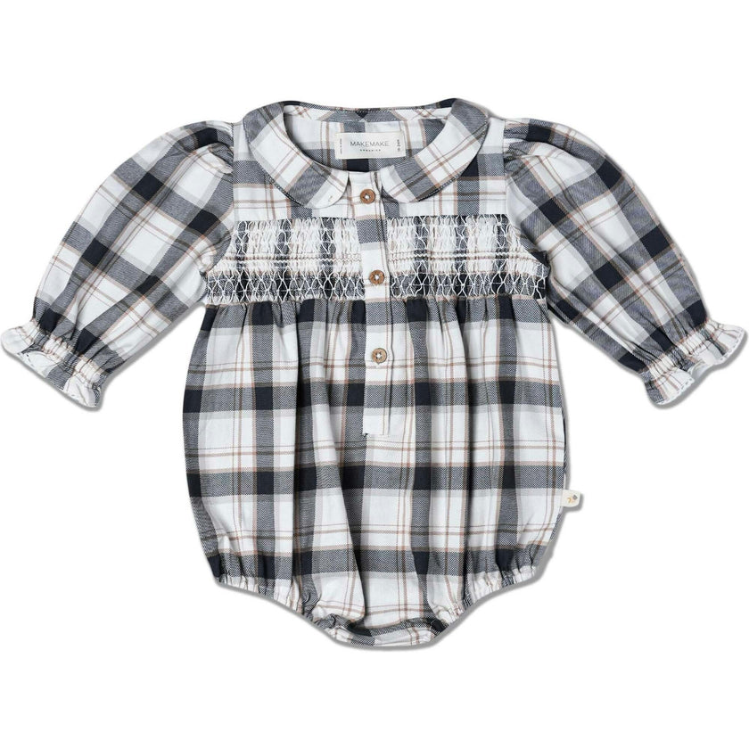 Organic Smocked Bubble Romper
